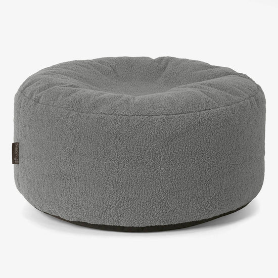 Sittpuff Rund - Boucle Grå 01