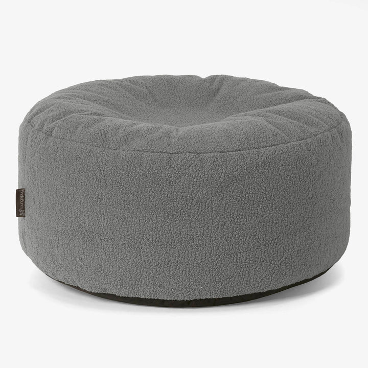 Sittpuff Rund - Boucle Grå 01