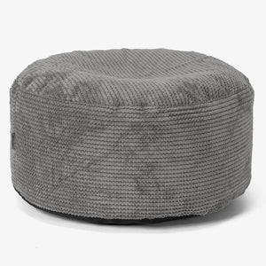 Stor Rund Fotpall - Pom-pom Mörkgrå