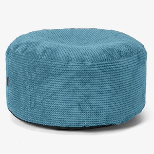 Stor Rund Fotpall - Pom-pom Turkos