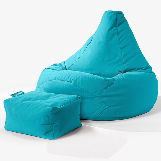 SoleiStorm™ Ultra 2000 h+ Game Fåtölj Saccosäck för Utomhusbruk - Cyan 01