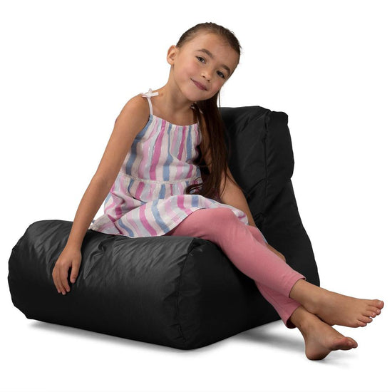 Big Bertha Original , SmartCanvas Sittsäck Lounger Barn, Svart