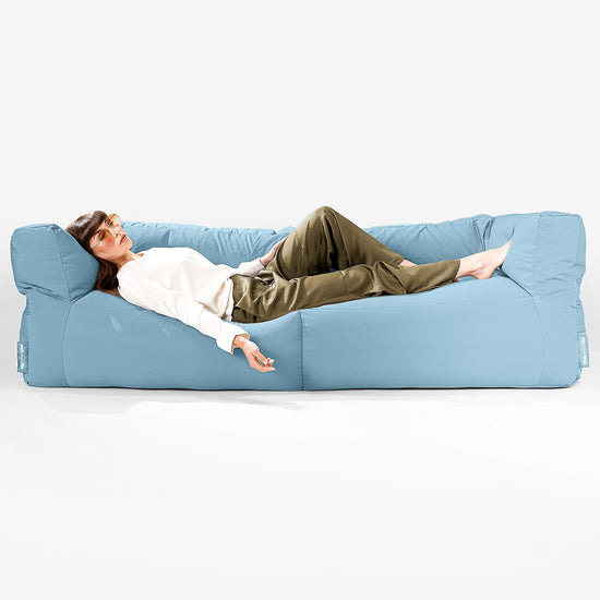 SoleiStorm™ Ultra 2000 h+ 3-sitsig Saccosäckssoffa för Utomhusbruk - Baby Blå 03