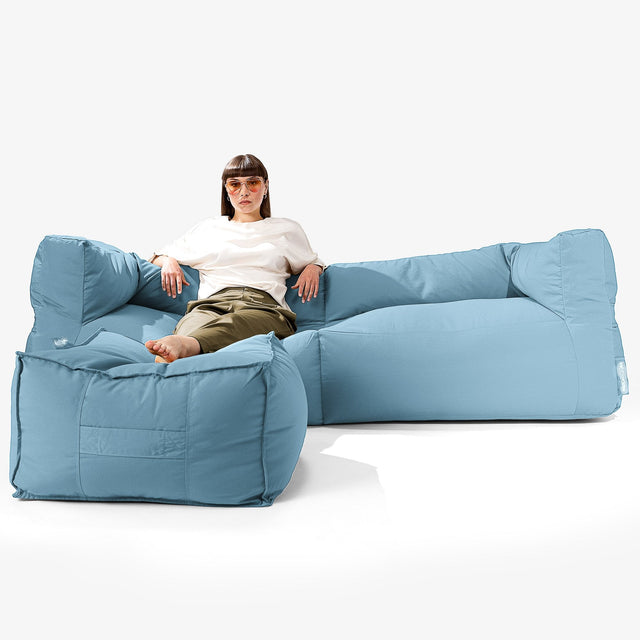 SoleiStorm™ Ultra 2000 h+ 3-sitsig Saccosäckssoffa för Utomhusbruk - Baby Blå 02