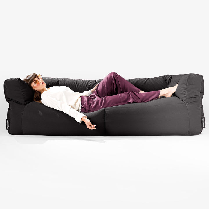 SoleiStorm™ Ultra 2000 h+ 3-sitsig Saccosäckssoffa för Utomhusbruk - Svart 03