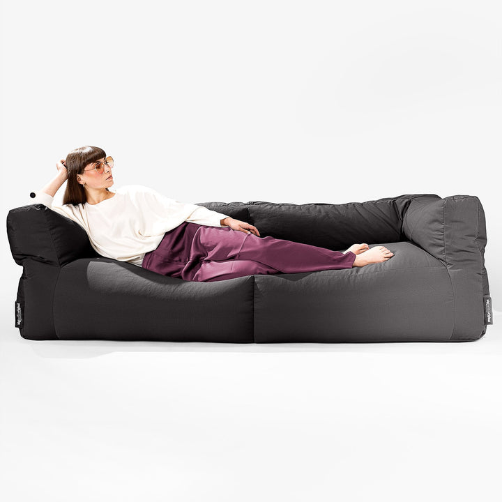 SoleiStorm™ Ultra 2000 h+ 3-sitsig Saccosäckssoffa för Utomhusbruk - Svart 04
