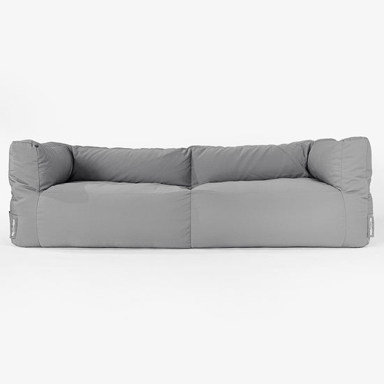 SoleiStorm™ Ultra 2000 h+ 3-sitsig Saccosäckssoffa för Utomhusbruk - Mellangrå 01