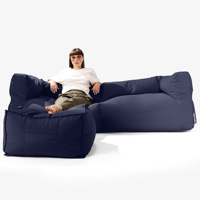SoleiStorm™ Ultra 2000 h+ 3-sitsig Saccosäckssoffa för Utomhusbruk - Marinblå 02