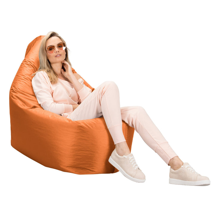 Big Bertha Original, Saccosäck XXL Outdoor, Sittsäck Sittkudde - Ljus Orange