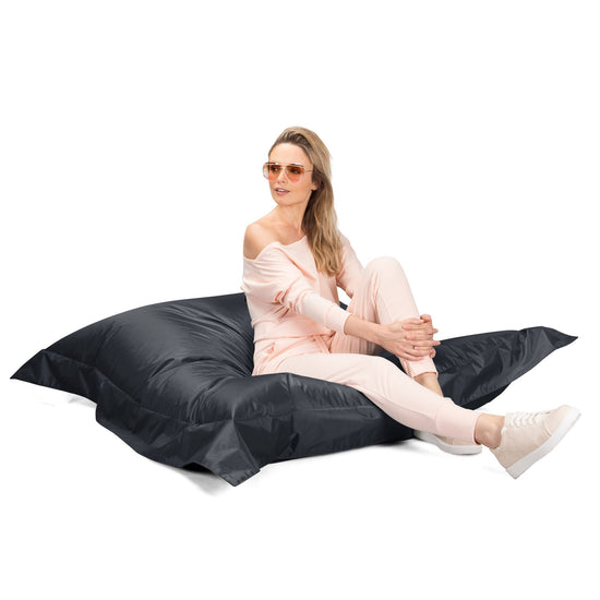 Big Bertha Original, Saccosäck XXL Outdoor, Sittsäck Sittkudde - Platinagrå