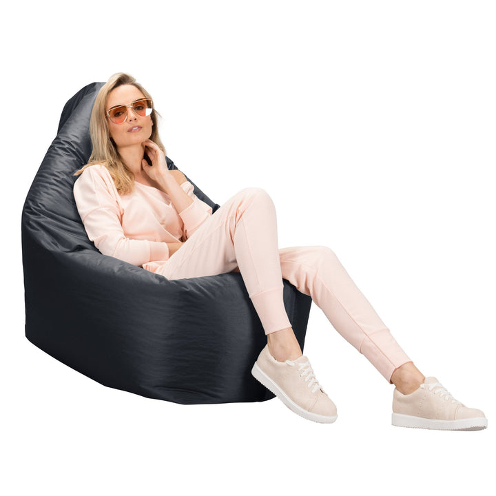 Big Bertha Original, Saccosäck XXL Outdoor, Sittsäck Sittkudde - Platinagrå