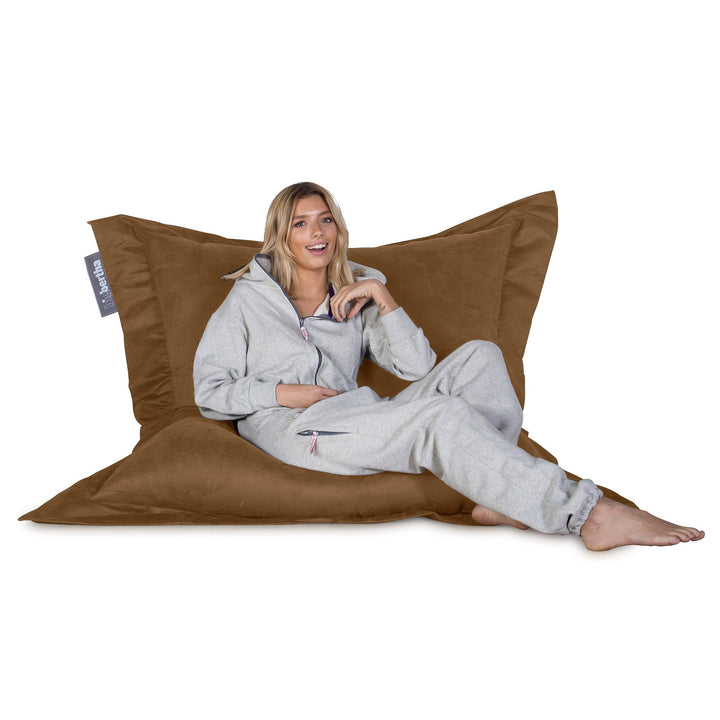 Big Bertha Original Saccosäck XXL, Sittsäck Sittkudde, Mocka Sandfärgad