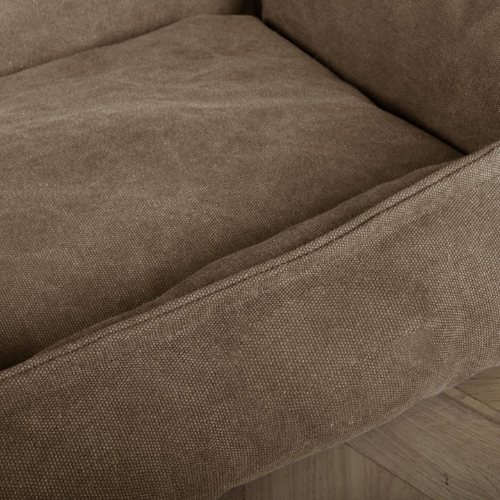 Mighty Bark, Madrassen, Hunddyna med Ortopediskt Memoryskum, Stentvättad denim Khaki