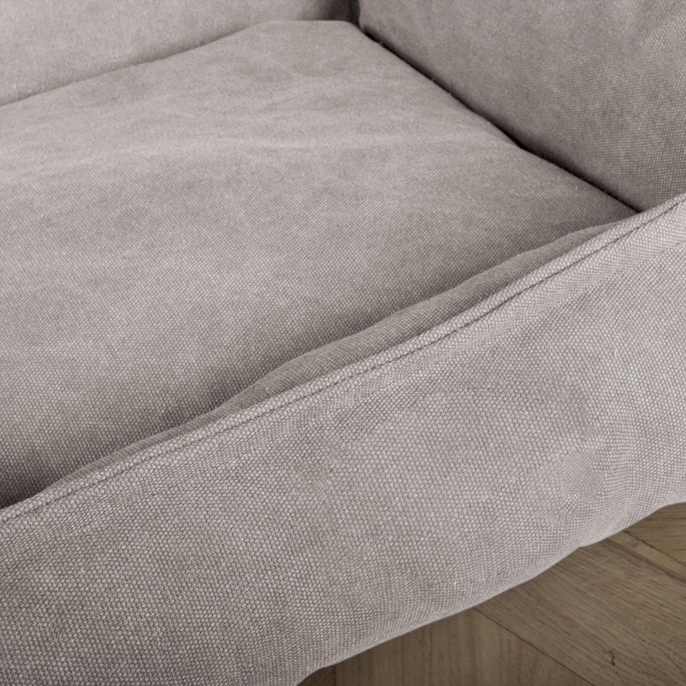 Mighty Bark, Hundkojan, Hundbädd med Ortopediskt Memoryskum, Stentvättad denim Grå