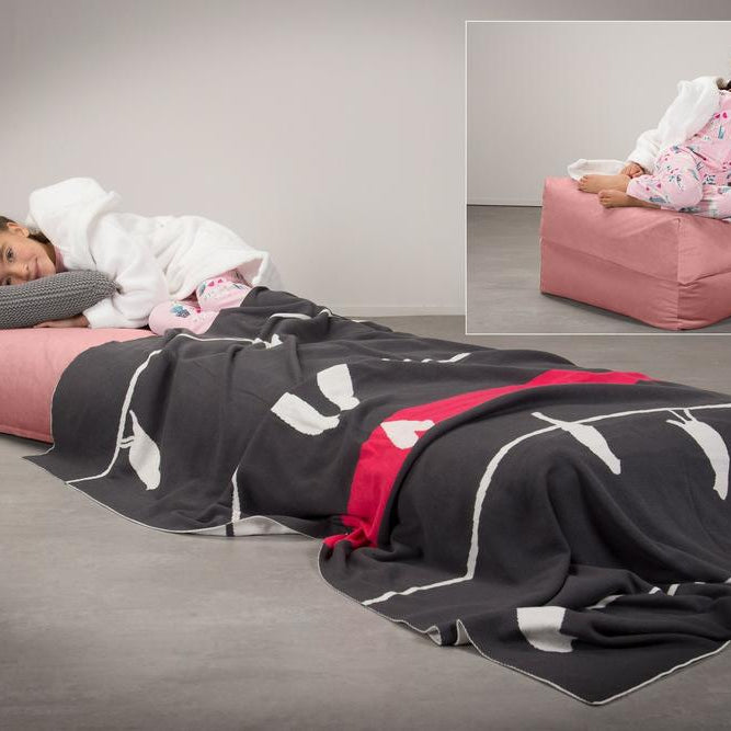 LOUNGE PUG, Avery – Futonstol Enkelsäng, Sammet Rosa