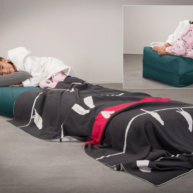 LOUNGE PUG, Avery – Futonstol Enkelsäng, Sammet Teal