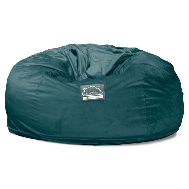 LOUNGE PUG, Jättesaccosäck XXL C1010-L, CloudSac Memoryskum (NY DESIGN), Sammet Teal
