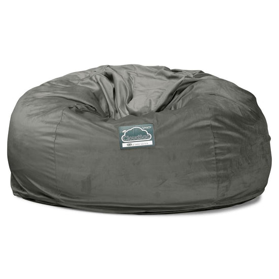 LOUNGE PUG, Jättesaccosäck XXL C1010-L, CloudSac Memoryskum (NY DESIGN), Sammet Grafitgrå