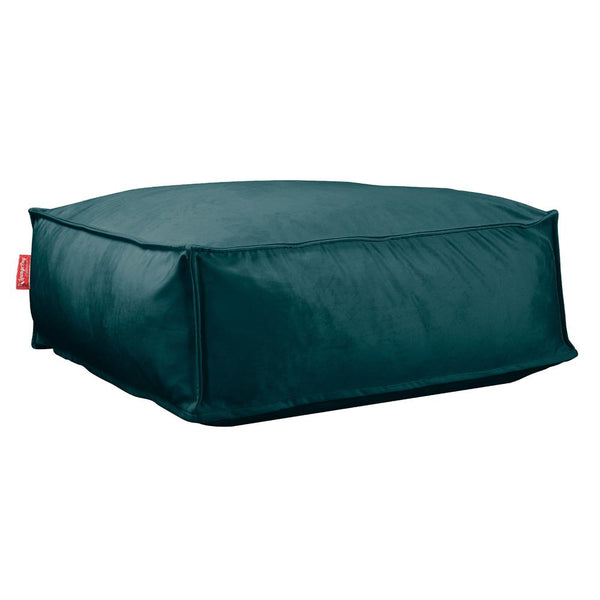 LOUNGE PUG, Sittpuff Fyrkantig C250-L, CloudSac Memoryskum, Sammet Teal