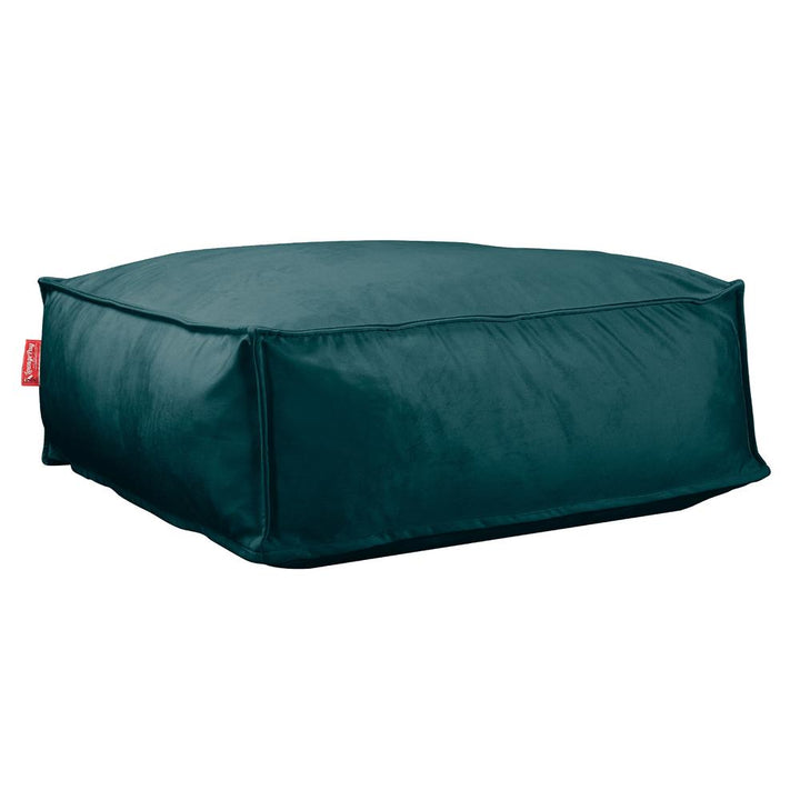 LOUNGE PUG, Sittpuff Fyrkantig C250-L, CloudSac Memoryskum, Sammet Teal