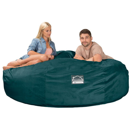 LOUNGE PUG, Dubbel Saccosäcksoffa XXL C3000-L, CloudSac Memoryskum, Sammet Teal