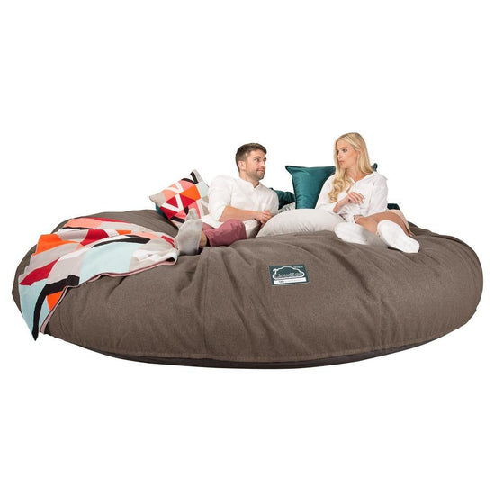 LOUNGE PUG, Titanic Saccosäcksoffa XXXXXL C5000-L, CloudSac Memoryskum, Interalli-ull Gulbrun