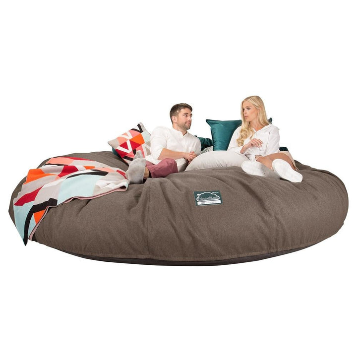 LOUNGE PUG, Titanic Saccosäcksoffa XXXXXL C5000-L, CloudSac Memoryskum, Interalli-ull Gulbrun