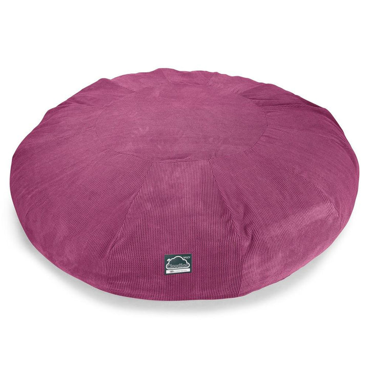 LOUNGE PUG, Titanic Saccosäcksoffa XXXXXL C5000-L, CloudSac Memoryskum, Pom-pom Rosa