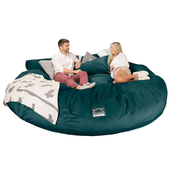 LOUNGE PUG, Titanic Saccosäcksoffa XXXXXL C5000-L, CloudSac Memoryskum, Sammet Teal