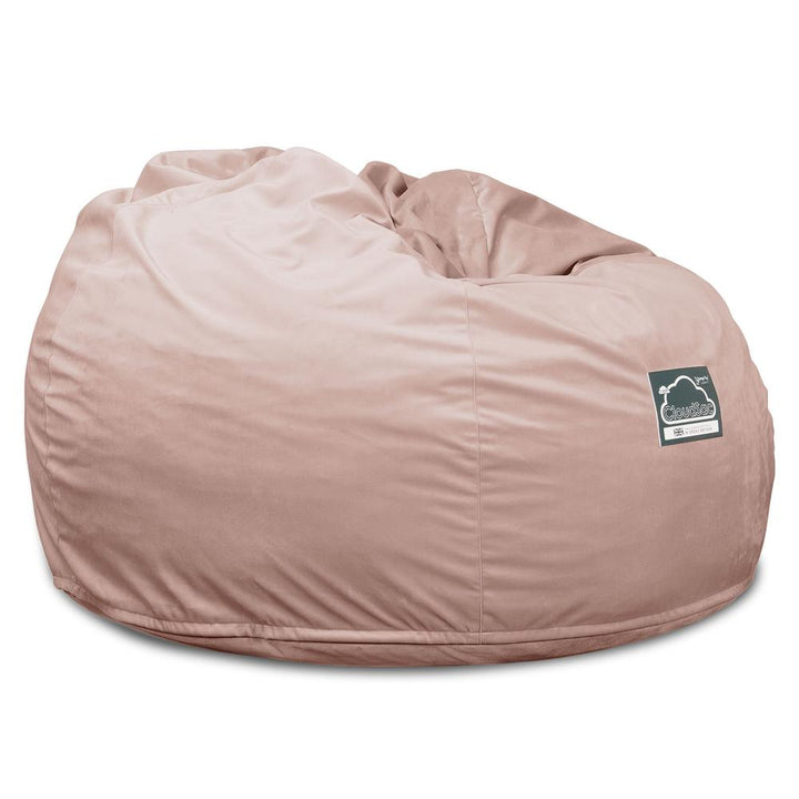 LOUNGE PUG, Jättesaccosäck C510-L, CloudSac Memoryskum (NY DESIGN), Sammet Rosa
