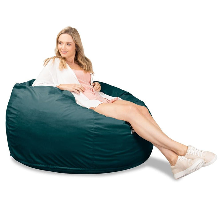 LOUNGE PUG, Jättesaccosäck C510-L, CloudSac Memoryskum (NY DESIGN), Sammet Teal