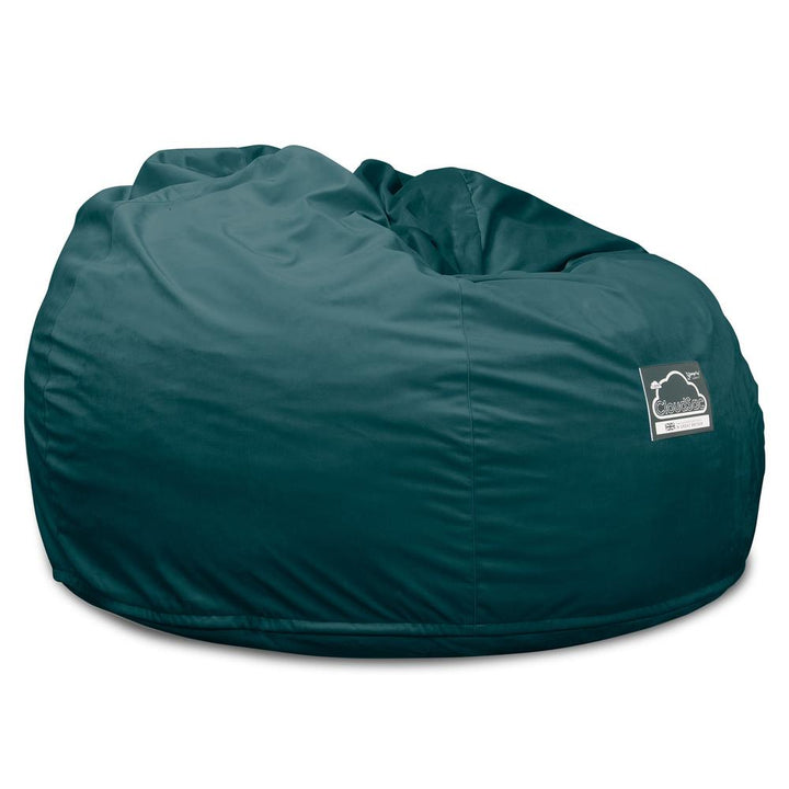 LOUNGE PUG, Jättesaccosäck C510-L, CloudSac Memoryskum (NY DESIGN), Sammet Teal