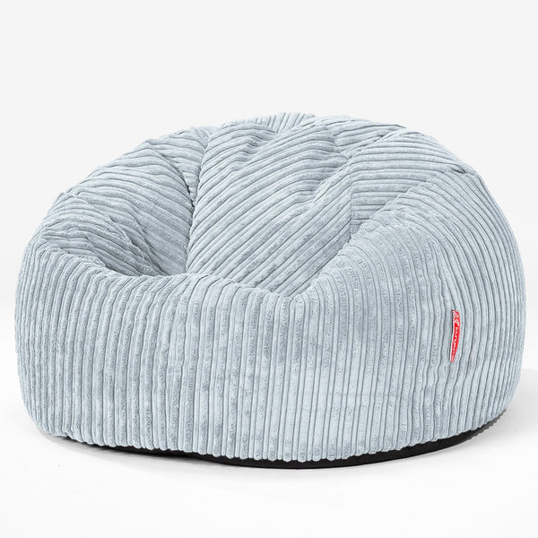 Saccosäck Barn C200-L, CloudSac Memoryskum 2-12 år - Klassisk Manchestertyg Baby Blå 01