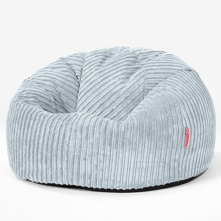 Saccosäck Barn C200-L, CloudSac Memoryskum 2-12 år - Klassisk Manchestertyg Baby Blå 01