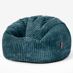 Saccosäck Barn C200-L, CloudSac Memoryskum 2-12 år - Klassisk Manchestertyg Teal
