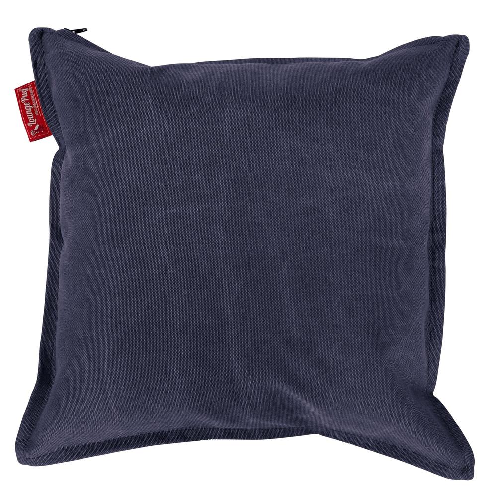 Kudde XL 70 x 70cm - Stentvättad denim Marinblå 01