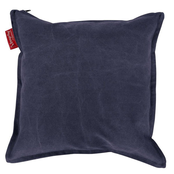 Kudde XL 70 x 70cm - Stentvättad denim Marinblå 01