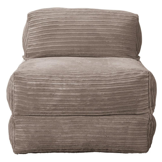 LOUNGE PUG, Avery – Futonstol Enkelsäng, Klassisk Manchestertyg Minkbrun