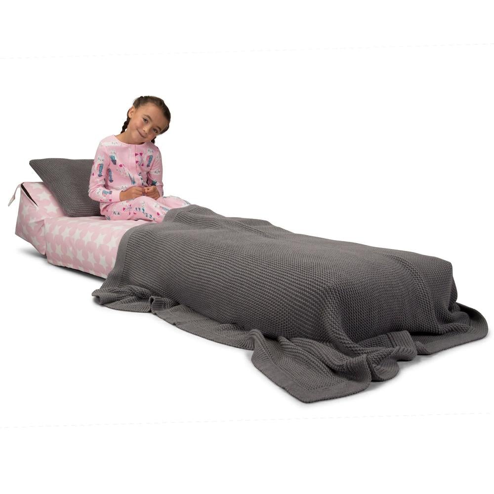 LOUNGE PUG, Avery – Futonstol Enkelsäng, Tryck Stjärnor Rosa