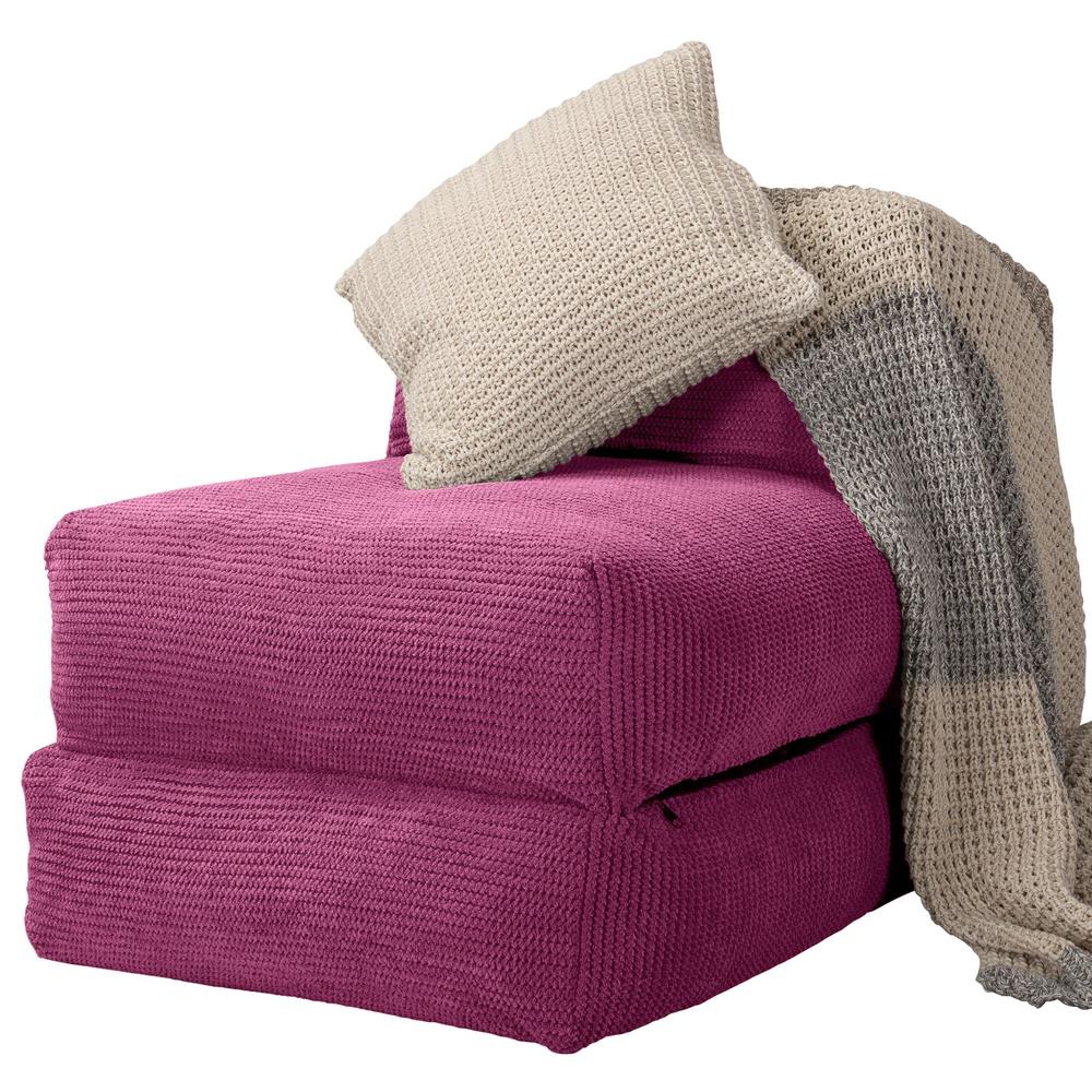 LOUNGE PUG, Avery – Futonstol Enkelsäng, Pom-pom Rosa