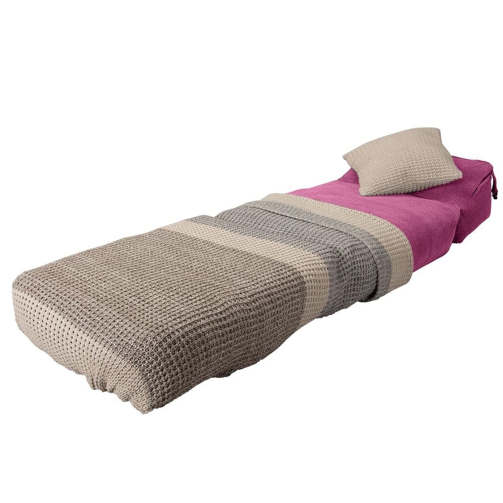 LOUNGE PUG, Avery – Futonstol Enkelsäng, Pom-pom Rosa