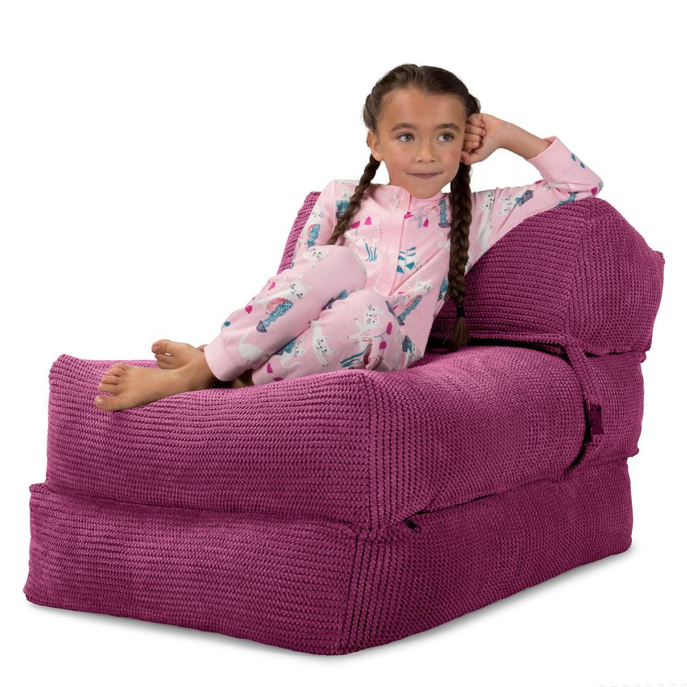 LOUNGE PUG, Avery – Futonstol Enkelsäng, Pom-pom Rosa