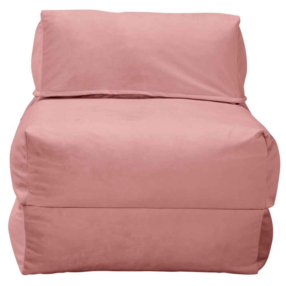 LOUNGE PUG, Avery – Futonstol Enkelsäng, Sammet Rosa