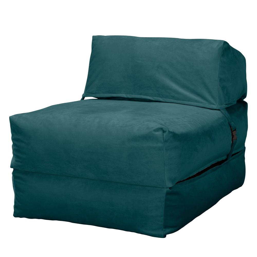 LOUNGE PUG, Avery – Futonstol Enkelsäng, Sammet Teal