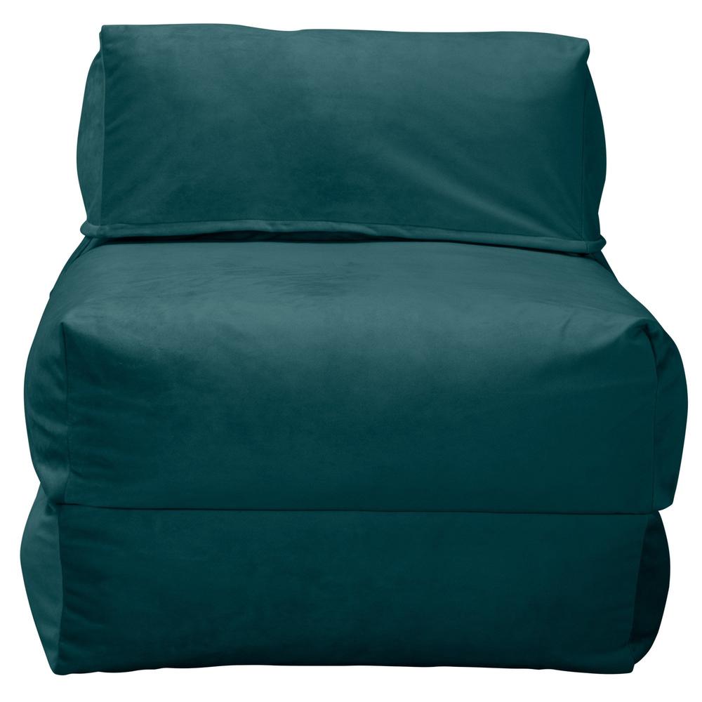 LOUNGE PUG, Avery – Futonstol Enkelsäng, Sammet Teal