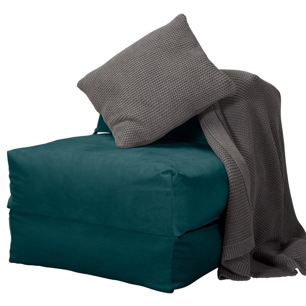 LOUNGE PUG, Avery – Futonstol Enkelsäng, Sammet Teal