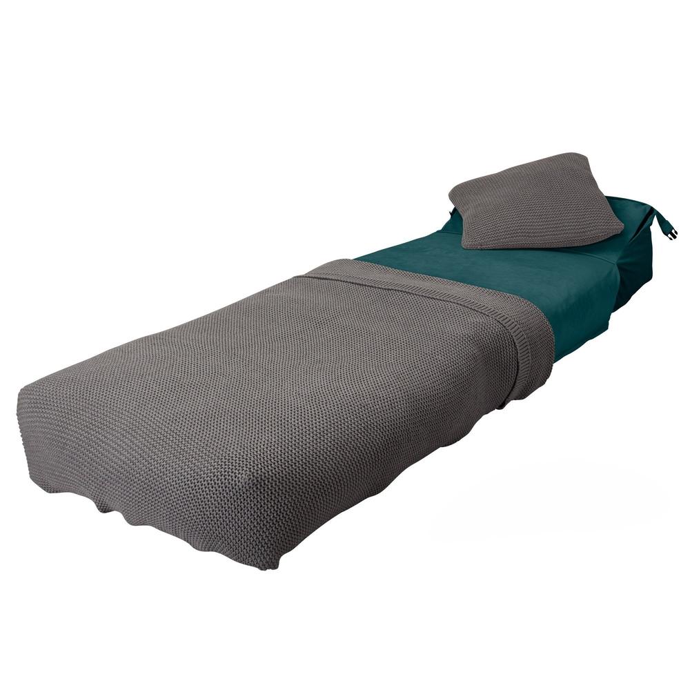 LOUNGE PUG, Avery – Futonstol Enkelsäng, Sammet Teal