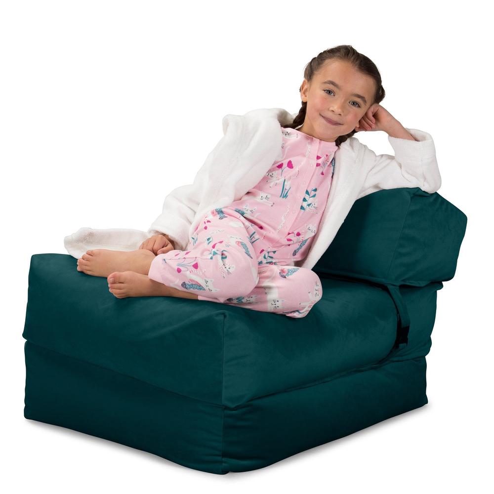 LOUNGE PUG, Avery – Futonstol Enkelsäng, Sammet Teal