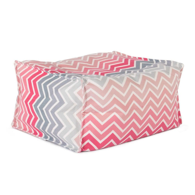 LOUNGE PUG®, Fotpall Sittpuff, Puff, Geometriskt tryck Chevron Rosa