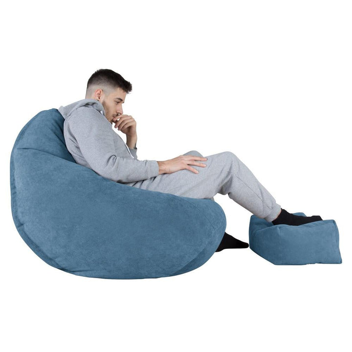 LOUNGE PUG®, Game Fåtölj Sittsäck, Sittsäck, Stol, Våfflat Turkos